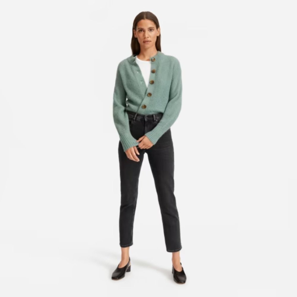 Everlane Cropped Alpaca Cardigan
